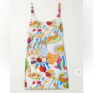 Farm Rio printed linen mini dress in XXS. NWOT.